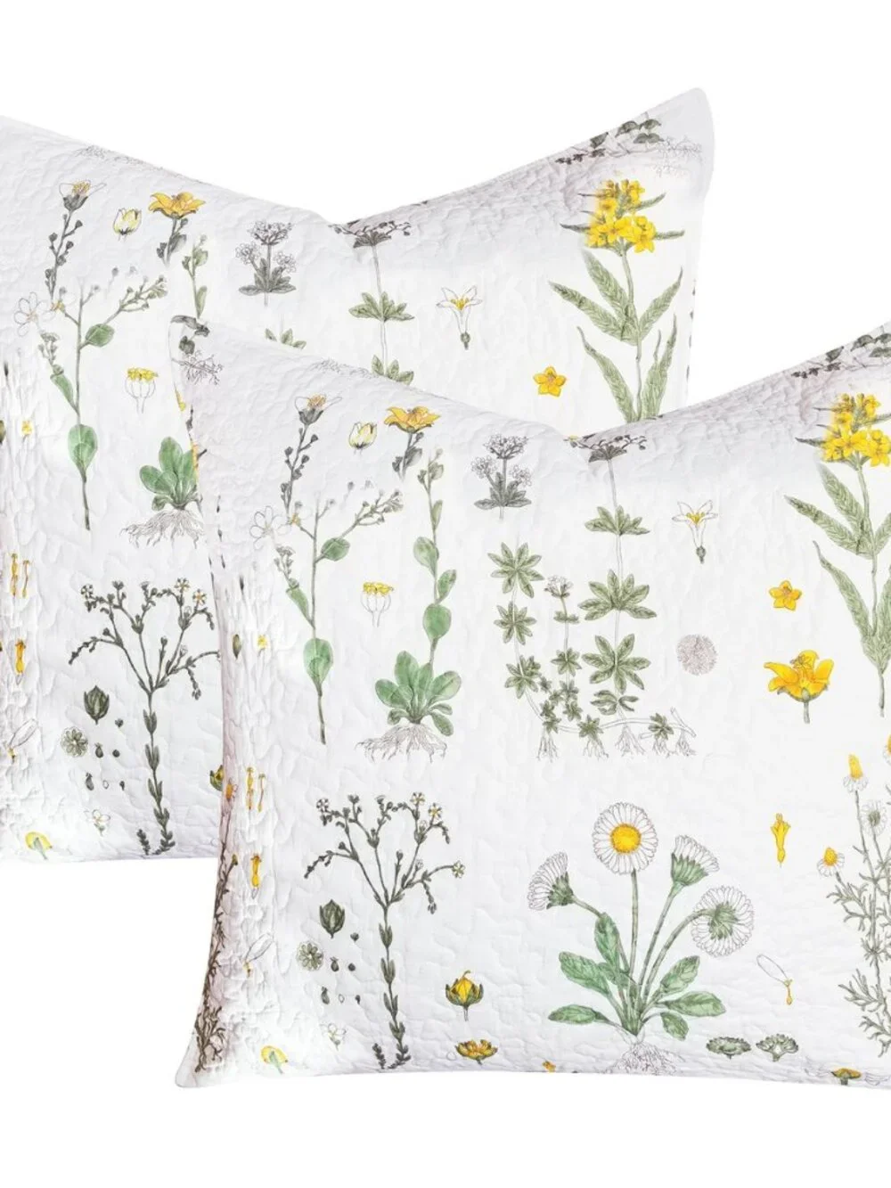Cotton Euro Pillow Shams (26"x26"), Embroidery Pattern Pillow Cases Extra Soft